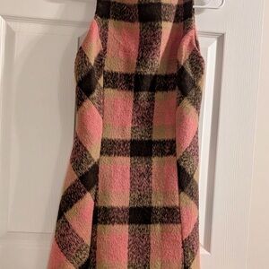 En Saison Pink and Black Plaid Dress size medium
